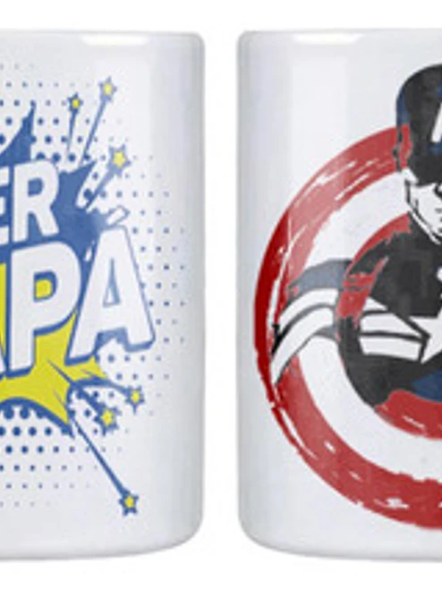 Tazón Super Papá Capitán América Día Del Padre Grafimax 1