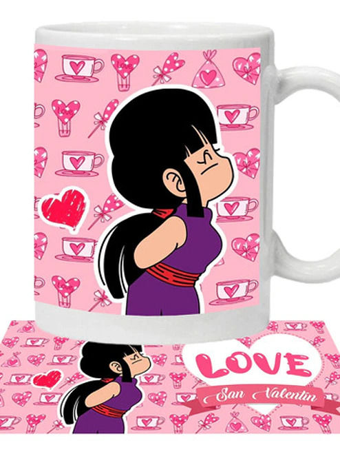 Pack Tazones Amor Dragon Ball Goku Y Milk Love Grafimax 2