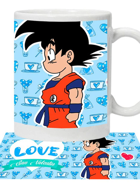 Pack Tazones Amor Dragon Ball Goku Y Milk Love Grafimax 3