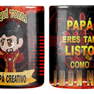 Tazón Dí­A Del Padre Iron Man Papá Creativo Grafimax