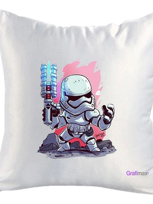 Cojí­N Felpa Star Wars Stromtrooper Chibi 40X40 Grafimax 1