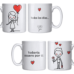 Pack Tazones Amor Frases Todavía Muero Por Ti Grafimax