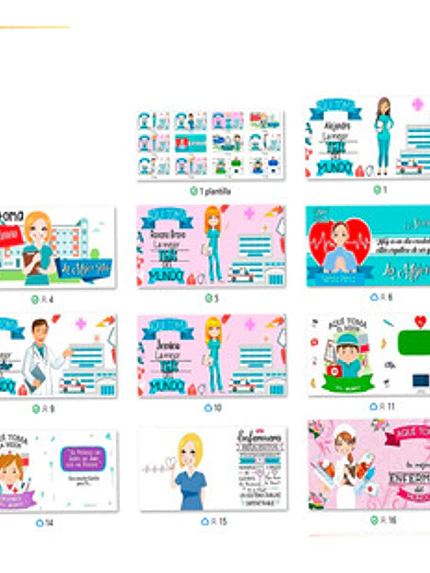 Pack 12 Tens Técnico Enfermerí­A Enfermeras Doctor Grafimax 6