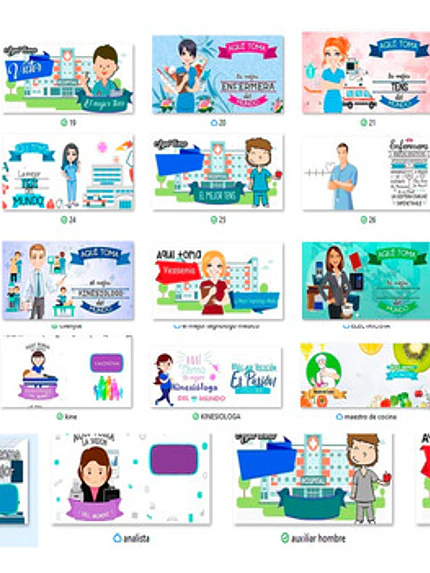 Pack 12 Tens Técnico Enfermerí­A Enfermeras Doctor Grafimax 7