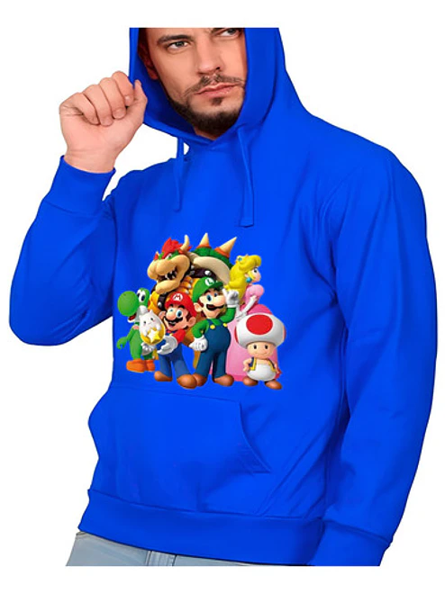 Polerón Mario Bross Amigos Calidad Videojuegos Grafimax 2