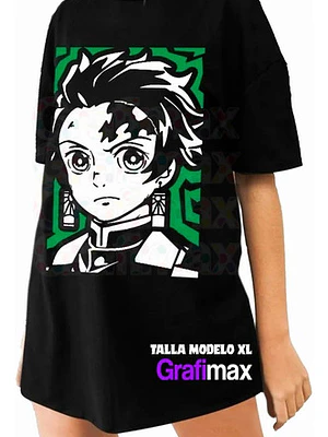 Polera Tanjiro Kimetsu No Yaiba Oversize Grafimax