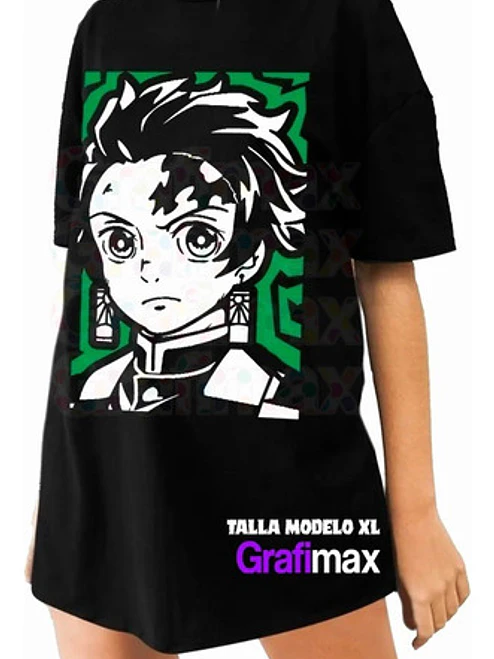 Polera Tanjiro Kimetsu No Yaiba Oversize Grafimax 1