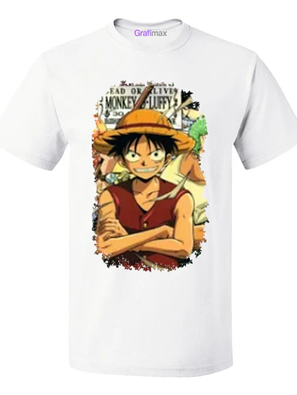 Polera Monkey D. Luffy One Piece Anime Grafimax 1