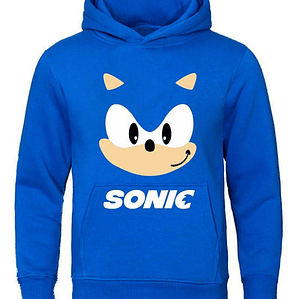 Polerón Sonic Videojuego Carita Sonic Azul Grafimax