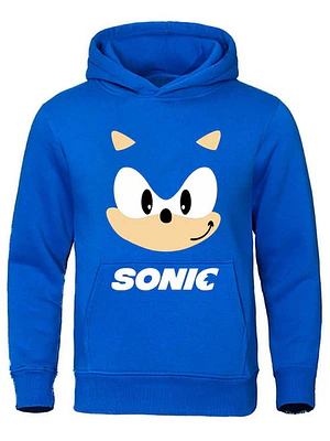 Polerón Sonic Videojuego Carita Sonic Azul Grafimax