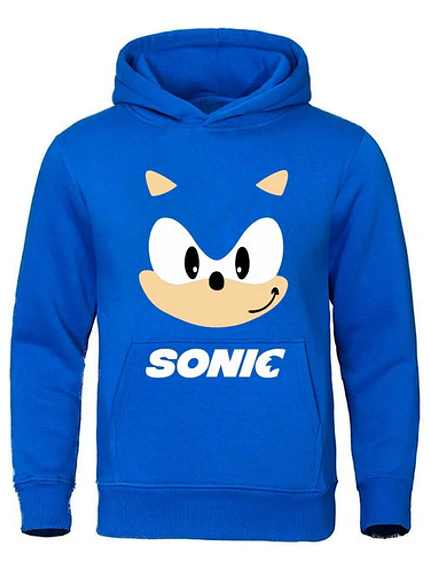 Polerón Sonic Videojuego Carita Sonic Azul Grafimax 1