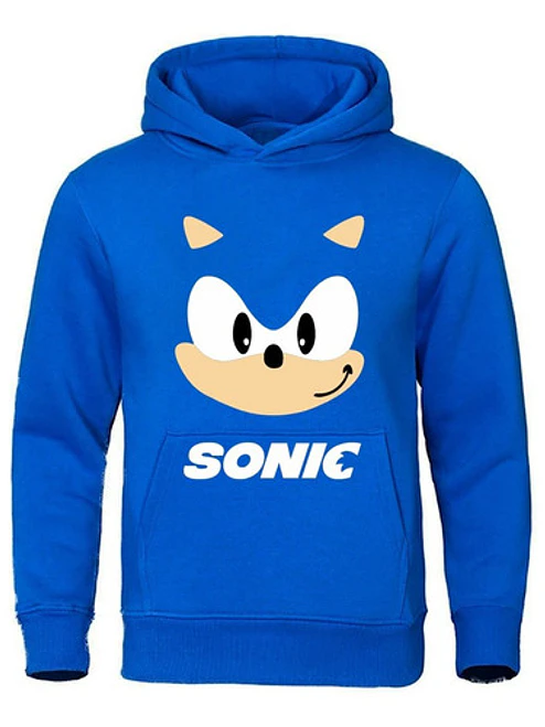 Polerón Sonic Videojuego Carita Sonic Azul Grafimax 1