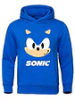 Polerón Sonic Videojuego Carita Sonic Azul Grafimax - Miniatura 1