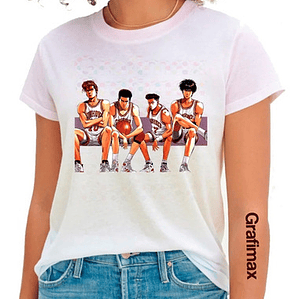 Polera Mujer Anime Slam Dunk Shohoku Blanca Grafimax