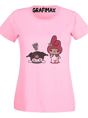 Polera Rosa Kuromi Y Melody Amigas Grafimax