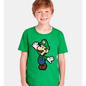 Polera Luigi Chibi Super Mario Bross Odyssey Party Grafimax