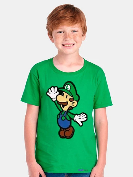 Polera Luigi Chibi Super Mario Bross Odyssey Party Grafimax 1