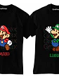 Pack Poleras Super Mario Y Luigi Para Hermanos Niño Grafimax - Miniatura 1
