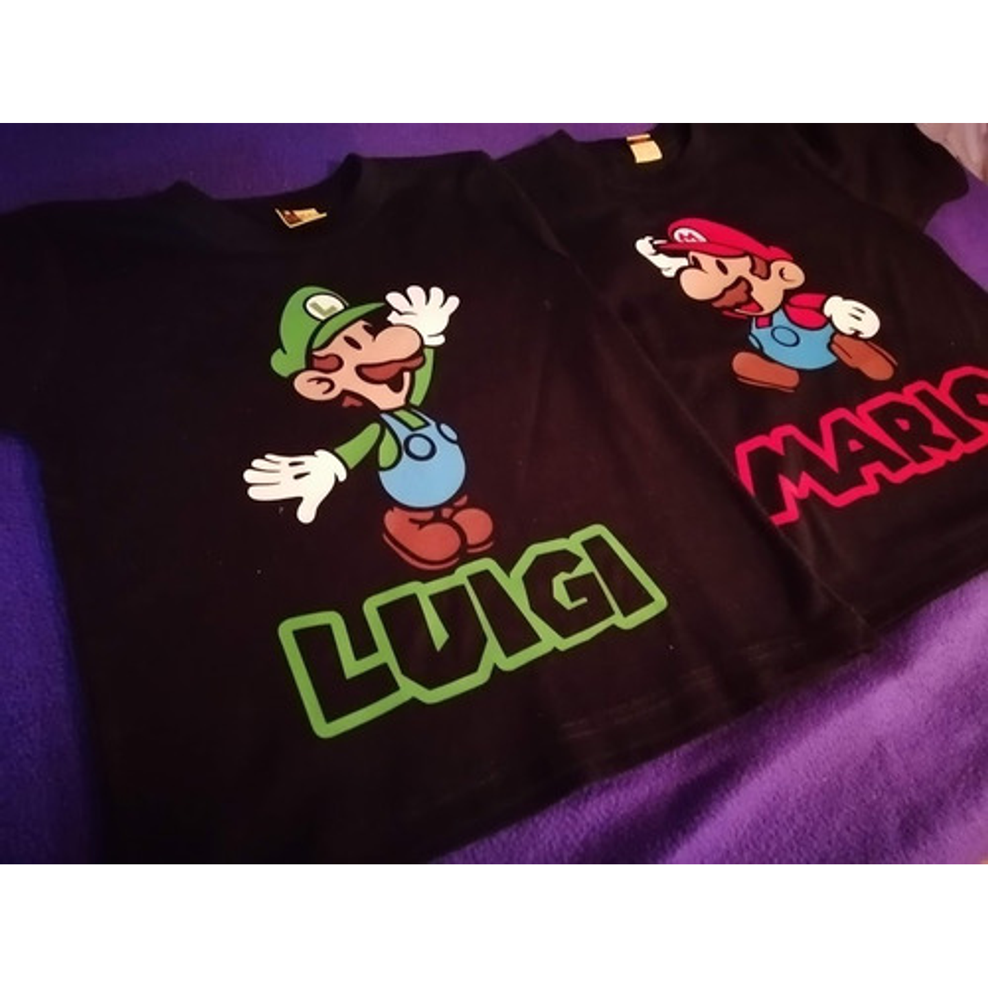 Pack Poleras Super Mario Y Luigi Para Hermanos Niño Grafimax 2