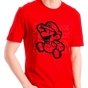 Polera Super Mario Red Video Game Grafimax