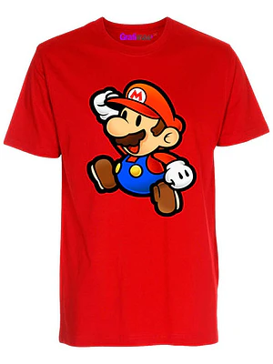 Polera Super Mario Bross Chibi Rojo Grafimax