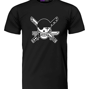Polera Zoro White Skull One Piece Luffy Anime Grafimax