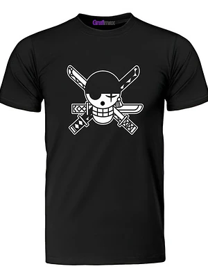 Polera Zoro White Skull One Piece Luffy Anime Grafimax