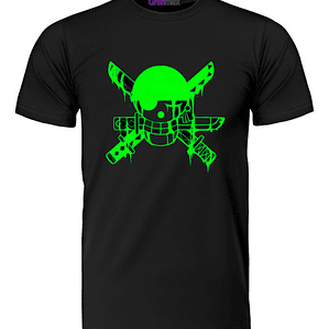 Polera Zoro Calavera Verde One Piece Luffy Anime Grafimax