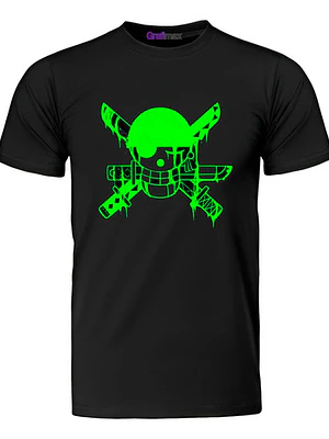 Polera Zoro Calavera Verde One Piece Luffy Anime Grafimax