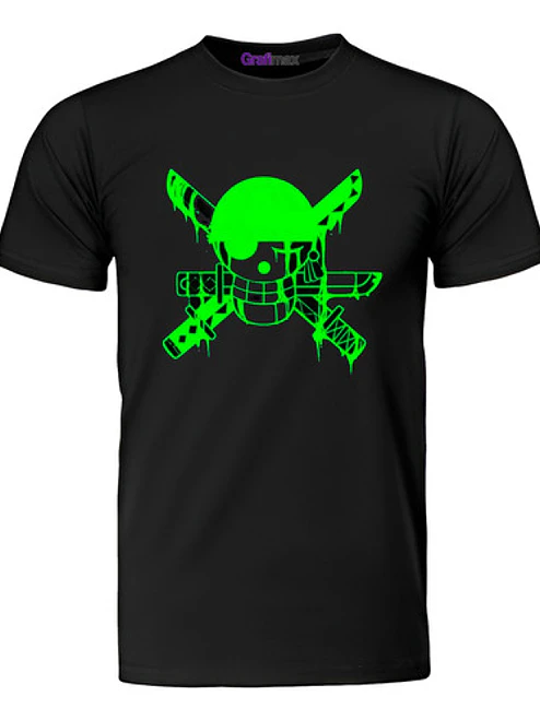 Polera Zoro Calavera Verde One Piece Luffy Anime Grafimax 1