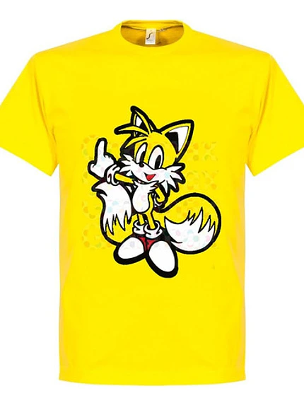 Polera Tails Sonic Colitas Amarilla Grafimax 1