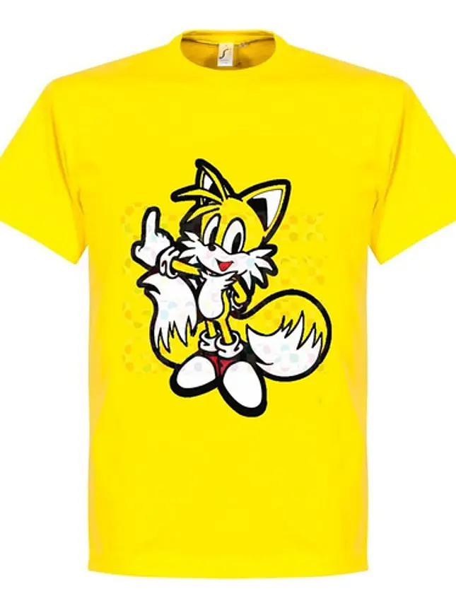 Polera Tails Sonic Colitas Amarilla Grafimax 1