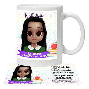 Tazón Personalizado La Mejor Profesor/A Grafimax