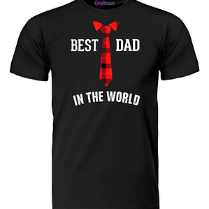 Polera Best Dad Dia Padre Papá Hombre Regalo Grafimax