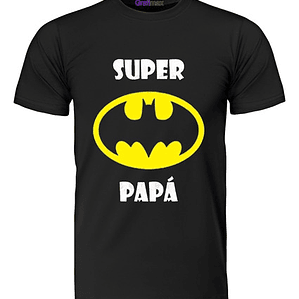Polera Super Papá Batman Dia Del Padre Regalo Papá Grafimax
