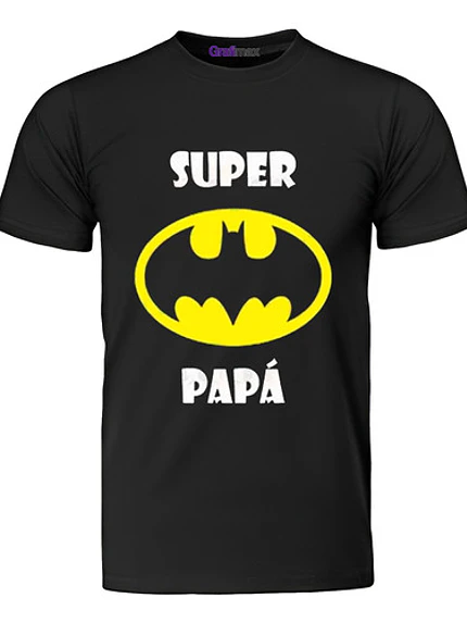 Polera Super Papá Batman Dia Del Padre Regalo Papá - Grafimax 1