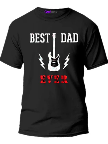 Polera Best Dad Ever Rock Dia Padre Papá Hombre -Grafimax 1