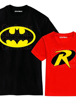 Pack Polera Batmany Robin Papá Hijo Familia Grafimax
