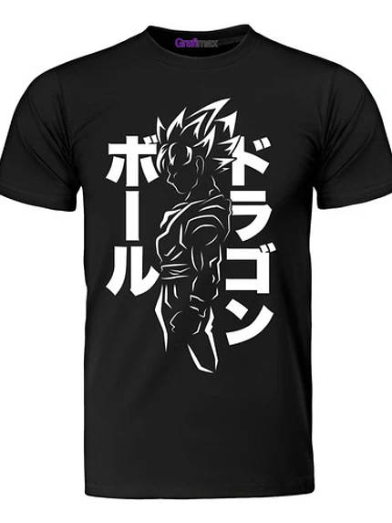 Polera Dragon Ball Goku Super Saiyan Flames Anime Grafimax 1