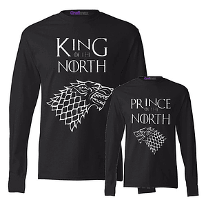 Pack Polera Ml Papá E Hijo King Prince Of The North Familia