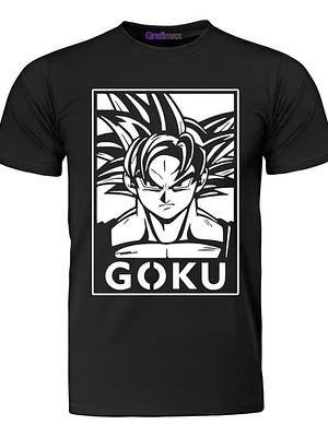 Polera Goku Stencil Poster Dragon Ball Super Anime Grafimax