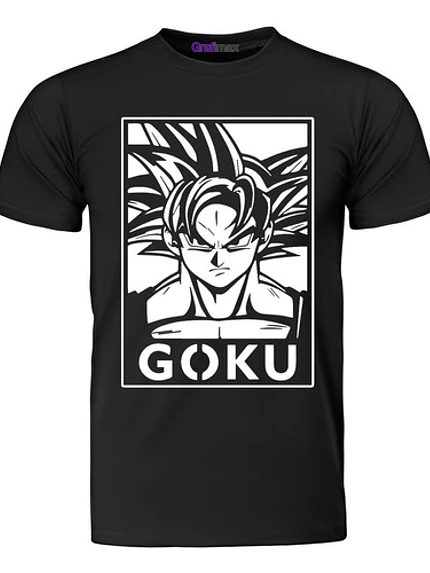 Polera Goku Stencil Poster Dragon Ball Super Anime Grafimax 1