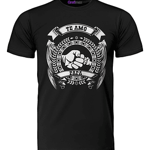 Polera Papá Te Amo Alas Dia Del Padre Papá Grafimax