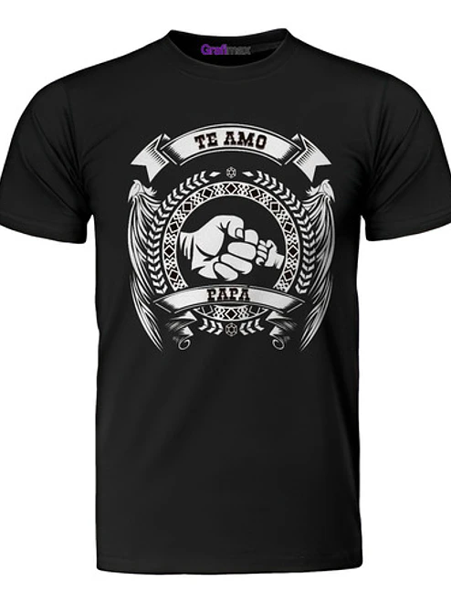Polera Papá Te Amo Alas Dia Del Padre Papá Grafimax 1