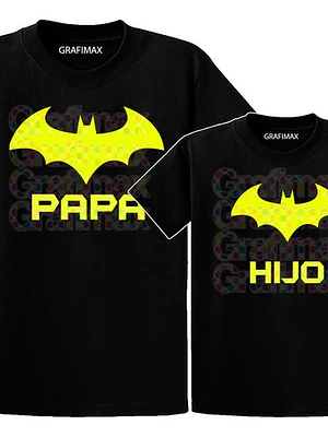 Pack Polera Batman Papa Hijo Papá Hijo Familia Grafimax