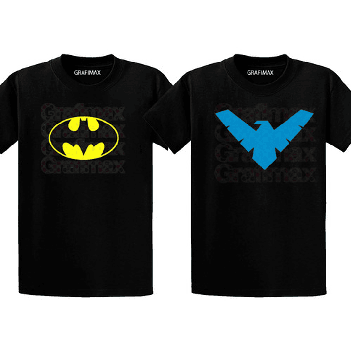 Pack Polera Batman Nightwing  Papá Hijo Familia Grafimax 1