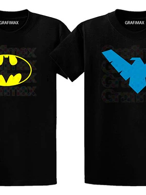 Pack Polera Batman Nightwing Papá Hijo Familia Grafimax