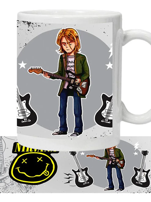 Tazón Nirvana Kurt Cobain Animados Grafimax 1
