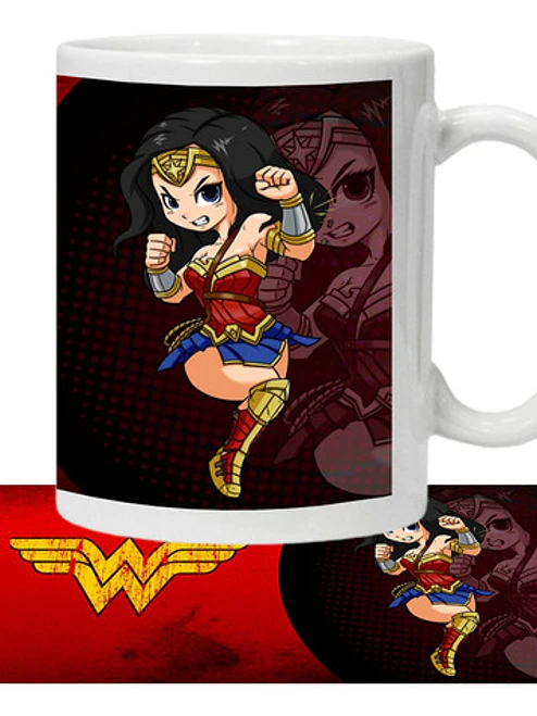 Tazón Dc Wonder Woman Chibi Grafimax 1