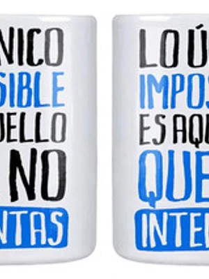 Tazón Lo Íšnico Imposible Frases De Motivación Grafimax